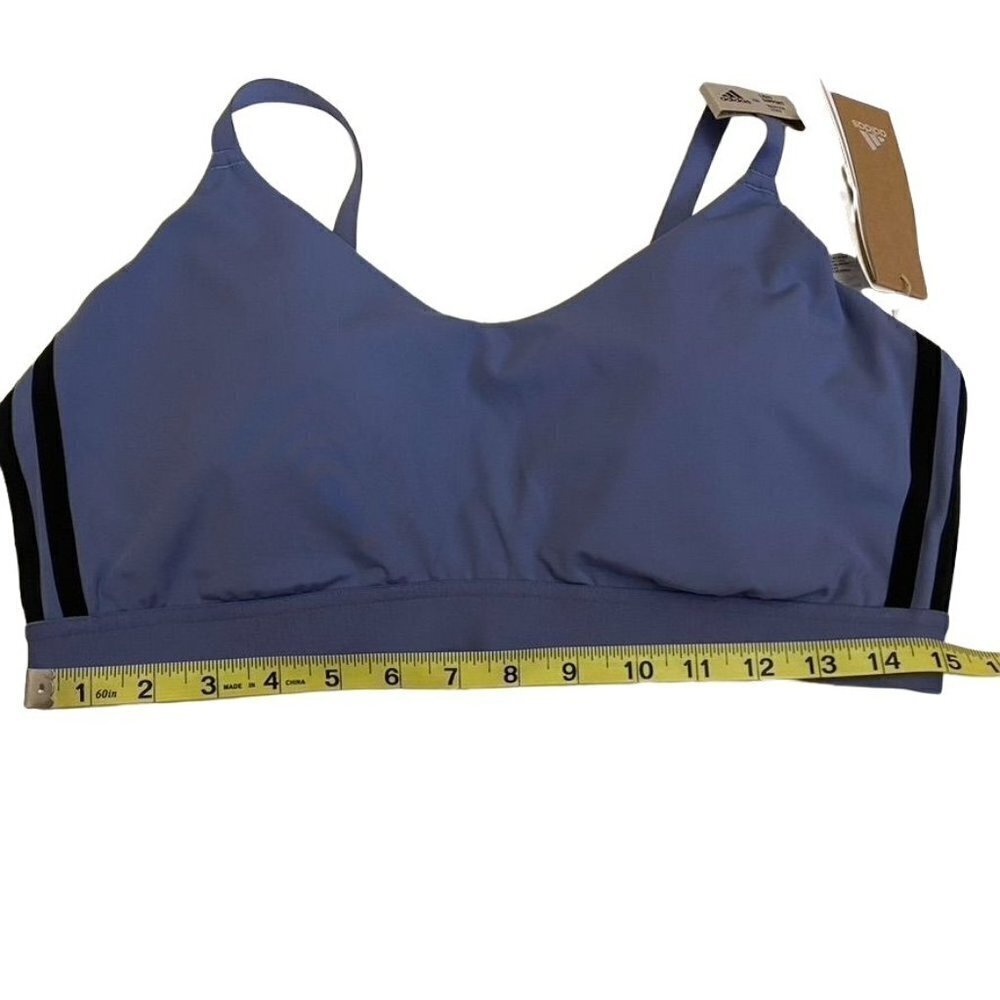 adidas All Me Branded Sports Bra (Plus Size) Violet 2X - Picture 7 of 10